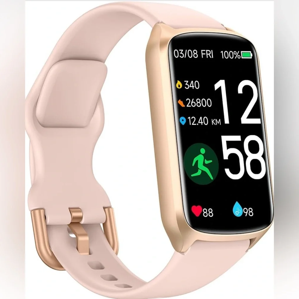 Pink Health & Fitness Tracker Watch